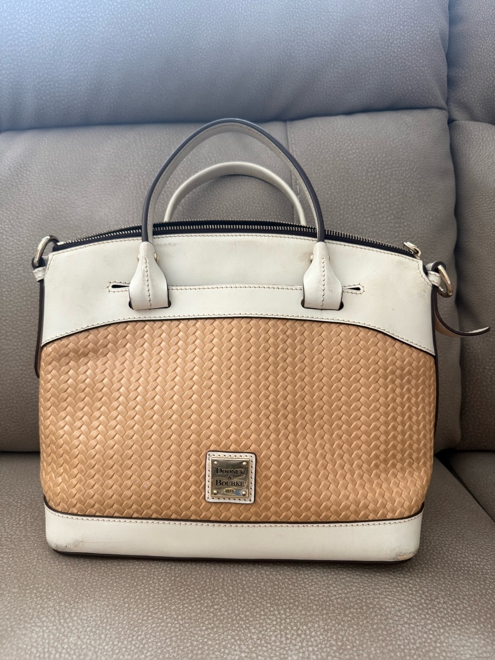 Used Dooney and Bourke Beacon Woven Satchel